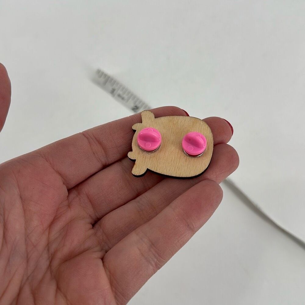 Squishmallows‎ Enamel Pin Malcolm the Mushroom& Wooden Ulga Moo - Picture 2 of 10